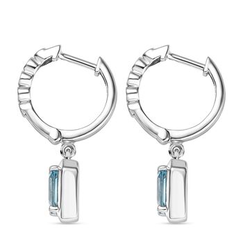 D'Joy AAA blaue und wei&szlig;e Zirkon Ohrringe - 2,61 ct.