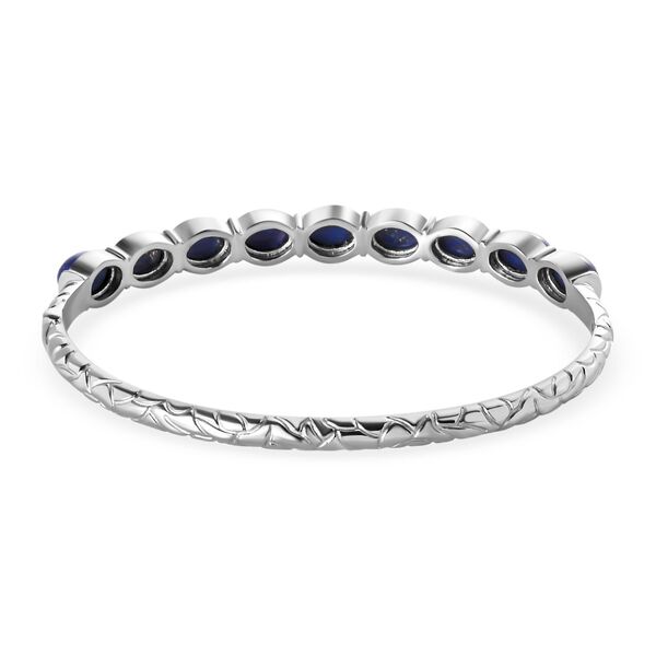 Lapislazuli Armreif ca. 19 cm 316L Edelstahl ca. 16.53 ct image number 5