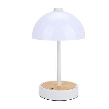 LIVEMORE Designer-Stil Tischlampe im Kuppeldesign mit Touch-Steuerung, 16x16x26,5cm, Wei&szlig;