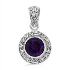 Royal Bali - Afrikanischer Amethyst Anhänger 925 Silber ca. 3.23 ct