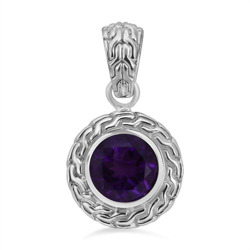 Royal Bali - Afrikanischer Amethyst Anhänger 925 Silber ca. 3.23 ct image number 0
