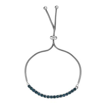 J Francis gefertigt mit SWAROVSKI- Indicolite Swarovski Kristall Armband, 19 cm