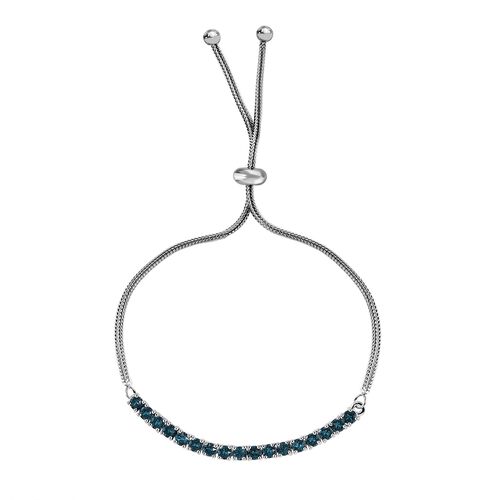 J Francis gefertigt mit SWAROVSKI- Indicolite Swarovski Kristall Armband, 19 cm image number 0
