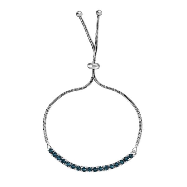 J Francis gefertigt mit SWAROVSKI- Indicolite Swarovski Kristall Armband, 19 cm