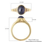 Masoala Saphir und Zirkon-Ring, (Fissure gefüllt), 925 Silber vergoldet (Größe 16.00) ca. 3,45 ct image number 5