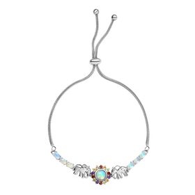 AA Natürlicher, äthiopischer Welo Opal Armband ca. 19 cm Nickelfreies Messing ca. 2,29 ct.