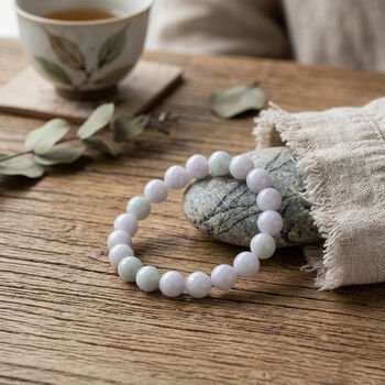 Flexibles, nat&uuml;rliches wei&szlig;es Jade Armband - 180 ct.