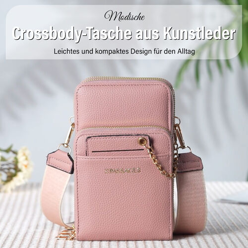 PASSAGE Crossbody Tasche, 18x6,5x11cm, Rosa image number 1