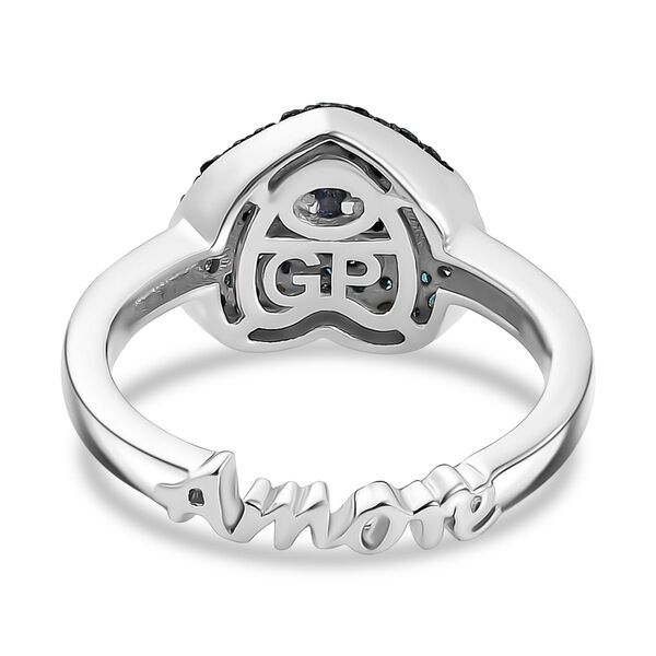 GP Amore Kollektion - Multi Diamant und Kanchanaburi blauer Saphir Ring und Anh&auml;nger mit 45cm Kette image number 16