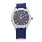 STRADA - Armbanduhr Legierung, silberfarben, Zifferblatt Blau-Hydraulic, 3 ATM wasserdicht