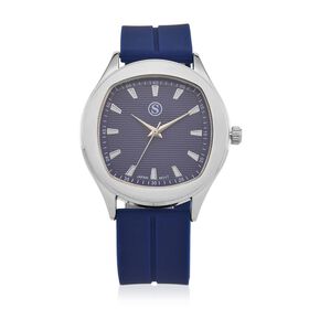 STRADA - Armbanduhr Legierung, silberfarben, Zifferblatt Blau-Hydraulic, 3 ATM wasserdicht