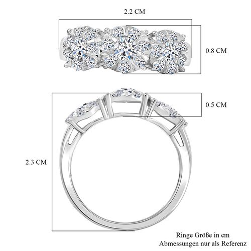 LUXURIANT DIAMOND - Lab Grown Diamant SI Ring 925 Silber rhodiniert (Größe 21.00) ca. 1.00 ct image number 6