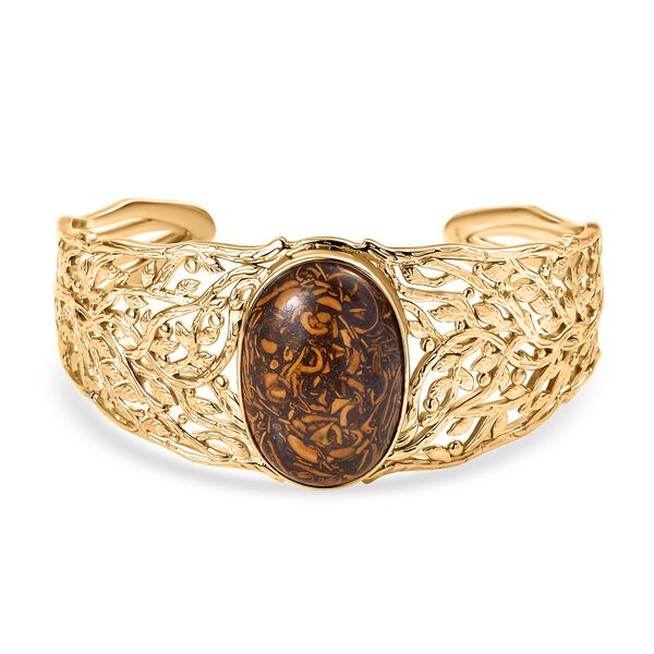 Skript Stein Armreif ca. 19 cm Nickelfreies Messing ca. 33,50 ct. image number 0