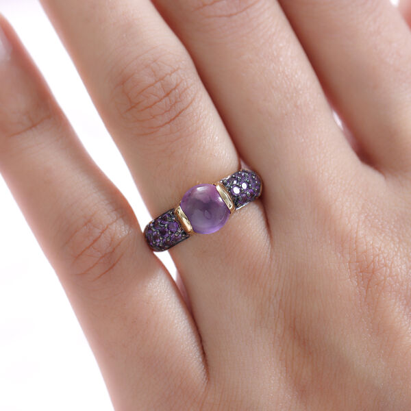 Afrikanischer Amethyst-Ring, 925 Silber vergoldet  ca. 2,88 ct image number 3