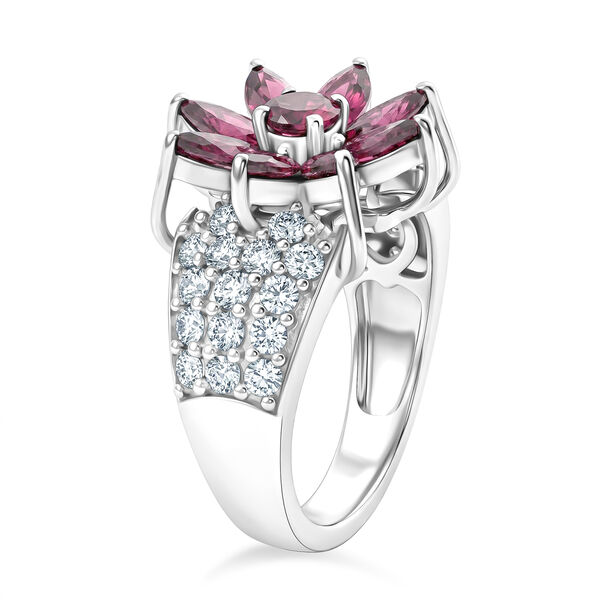 D'Joy AA nat&uuml;rlicher Rhodolith Granat und Zirkon Ring - 4,28 ct. image number 4