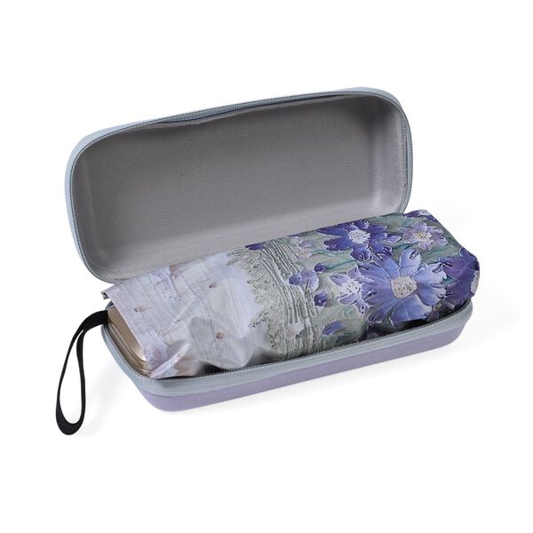 Sturmfester Poket-Regenschirm mit floralem print, leichtgewicht 261gr, mit UV-Schutz  91cm, Glasfaser rahmen, Blumenwiese image number 7