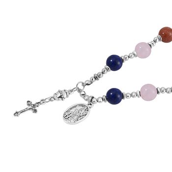 Multi-Edelstein Halskette, 45+5 cm - 180 ct.