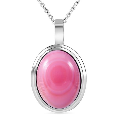 AAA Rosa Königsmuschel Perle Anhänger mit Kette, 925 Silber rhodiniert image number 0
