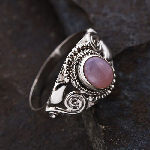 Royal Bali Kollektion - natürlicher Peruanischer rosa Opal, 925 Silber ca. 1.10 ct image number 1