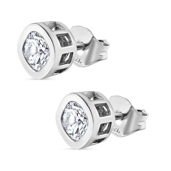 Moissanit Solitär Ohrringe - 1,11 ct. image number 4