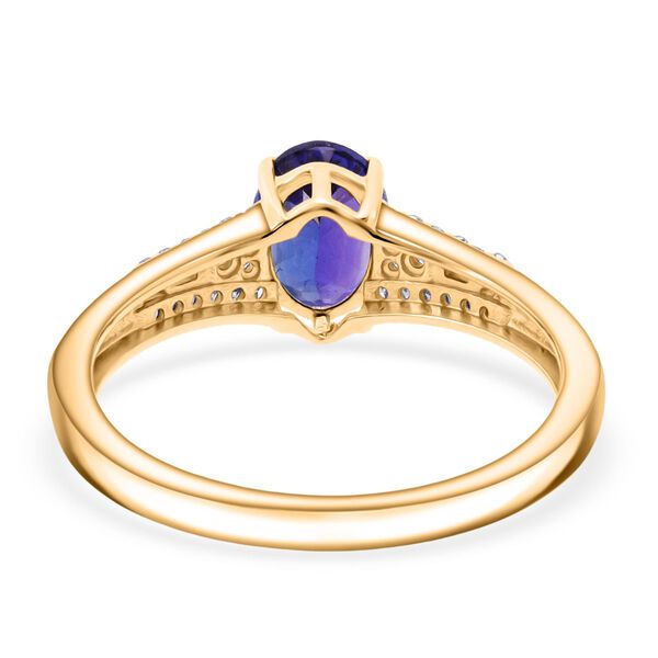 LUXURIANT DIAMOND - AAA Tansanit, Lab Grown Diamant Ring 375 Gold (Gr&ouml;&szlig;e 17.00) ca. 1.53 ct image number 5