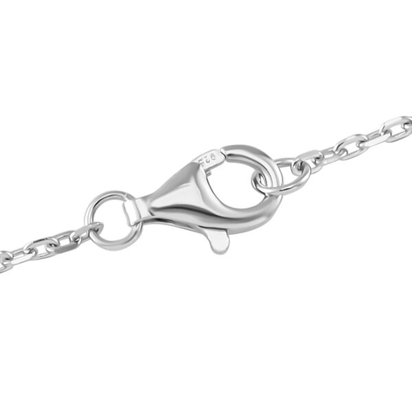 Gr&uuml;ner und wei&szlig;er Kreuz Zirkonia Anh&auml;nger mit 45cm Kette image number 6