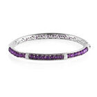 Afrikanischer Amethyst-Armreif, 19 cm, Messing platiniert ca. 20,20 ct
