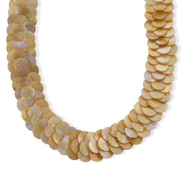 Goldenes Perlmutt Halskette 50 cm