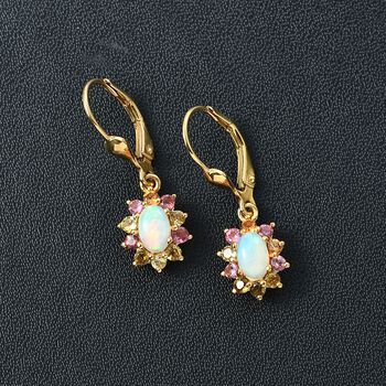 AA Nat&uuml;rliche, &auml;thiopische Welo Opal und Multi-Turmalin-Ohrringe - 1,36 ct.