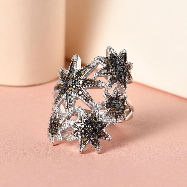 GP Celestial Dream Kollektion - Mehrfarbiger Diamant und blauer Saphir-Ring - 0,50 ct. image number 2