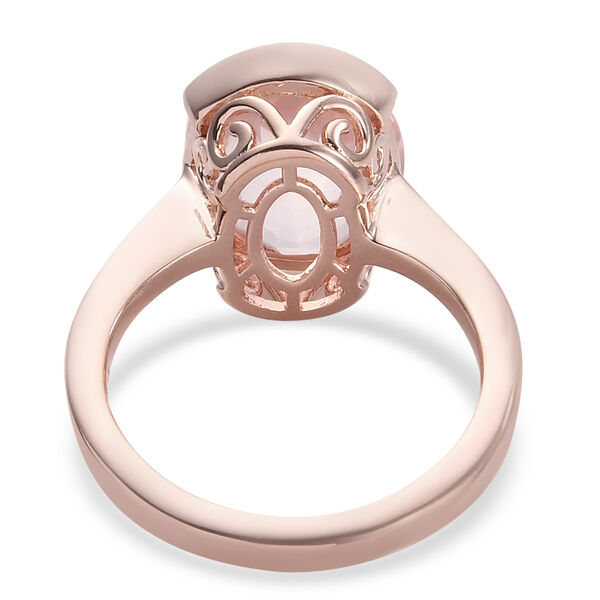 Rosa Quarz Solit&auml;r Ring 925 Silber Ros&eacute;gold image number 5