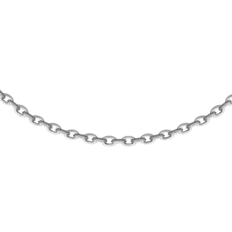 Kabelkette, 50 cm, 925 Silber rhodiniert image number 0