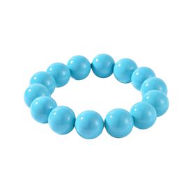 Sleeping Beauty Türkis farbe Muschelperle Armband, 18 cm