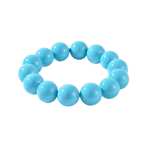 Sleeping Beauty Türkis farbe Muschelperle Armband, 18 cm image number 0