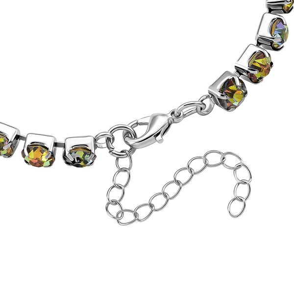Mehrfarbige Muschelperlen (8-12 mm), Mysticher regenbogen kristall Schmuckset 316L Edelstahl, Nickelfreies Messing image number 5