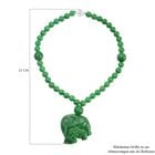 Grüne Jade Halskette, ca. 45 cm, 925 Silber rhodiniert ca. 770,00 ct image number 5