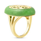 Grüne Jade Ring 925 Silber vergoldet  ca. 30,00 ct image number 3