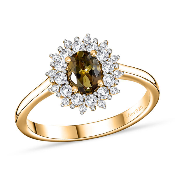 D'Joy 2er-Set AA nat&uuml;rliches goldenes Tansanit und Zirkon Schmuckset - 1,53 ct. image number 4