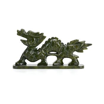 Handgefertigte Figur aus Serpentin, Drachen, 18x9x4cm