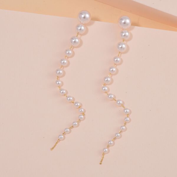 Wei&szlig;e Muschelkernperle Ohrringe - 20 ct. image number 2