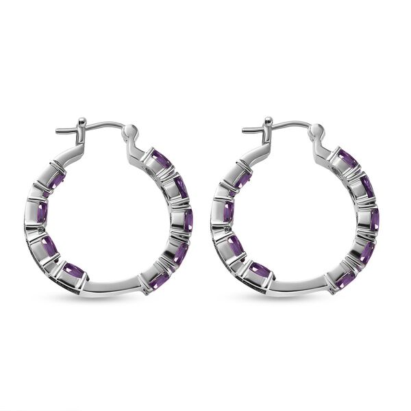 Afrikanische Amethyst-Inside-Out-Creolen image number 4