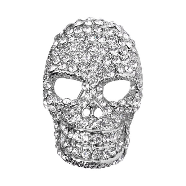 Wei&szlig;er Kristall Brosche