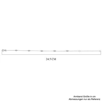 LUXURIANT 0,25 ct. SI-GH Labor Diamant Armband, 18cm, 925 Silber platiniert