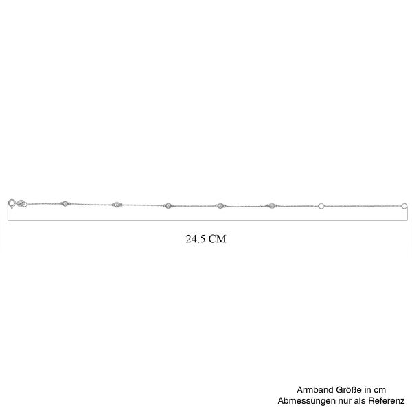 LUXURIANT 0,25 ct. SI-GH Labor Diamant 18+5cm Armband, 925 Silber platiniert image number 3