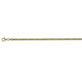 Diamantgeschliffene Rockkette 50cm in vergoldetem 925 Silber