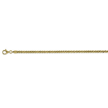 Diamantgeschliffene Rockkette 50cm in vergoldetem 925 Silber