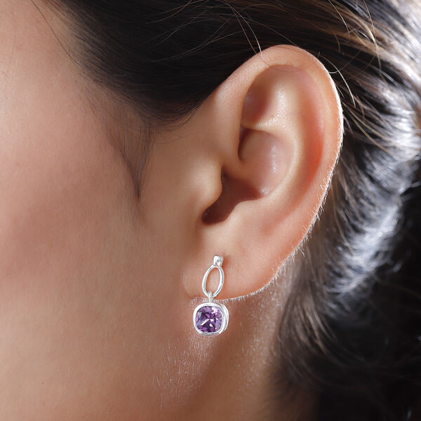 LUSTRO STELLA - Amethyst Zirkonia Ohrh&auml;nger - 3,01 ct. image number 3