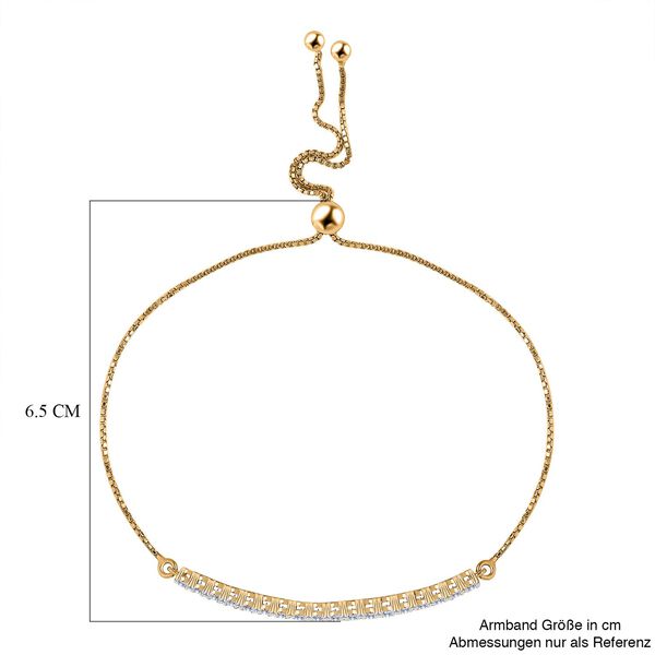 LUXURIANT SI-GH Labor Diamant 20cm Armband, 925 Silber 750 Gelbgold Vermeil - 1 ct. image number 5