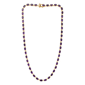 EVER TRUE Afrikanischer Amethyst Halskette ca. 45 cm Nickelfreies Messing ca. 23.52 ct