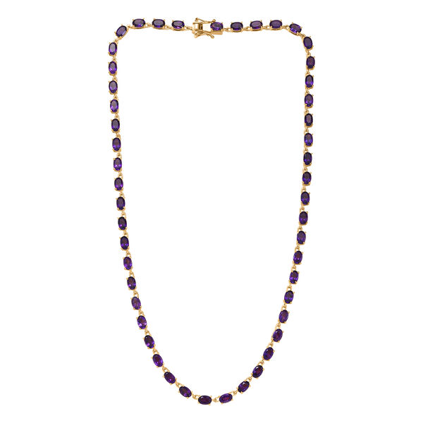 EVER TRUE Afrikanischer Amethyst Halskette ca. 45 cm Nickelfreies Messing ca. 23.52 ct image number 4